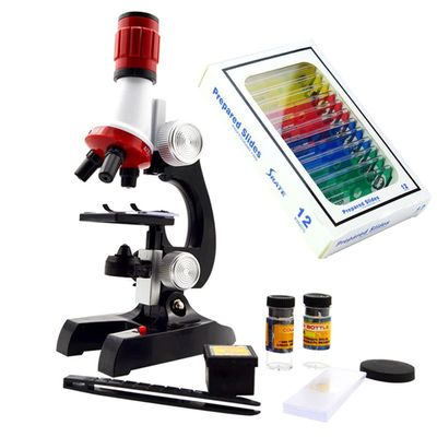 Microscope Accessories Kit 100X 400X 1200X Zoom Illuminated Monocular Plastic Biological Microscope Microscope Slides (Color : Style2)