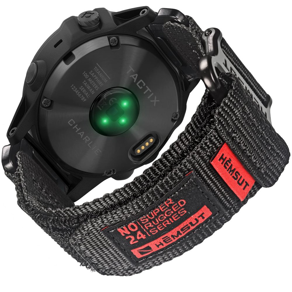 Compatible With Garmin Watch Band, Super Rugged Nylon Sports Strap With Woven Loop Design For Fenix/Forerunner/Approach/MARQ/Quatix/D2 Series, Tough Replacement Band For Men Women