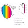COOLBUDS Wireless Headphones | Cordless Rainbow Bluetooth Headphones for Music, Podcasts | Gaming Headset w/Built-in Mic | Rech Bluetooth Headset for Home, Car, Travel, Beach Audio (Headphones) view 4