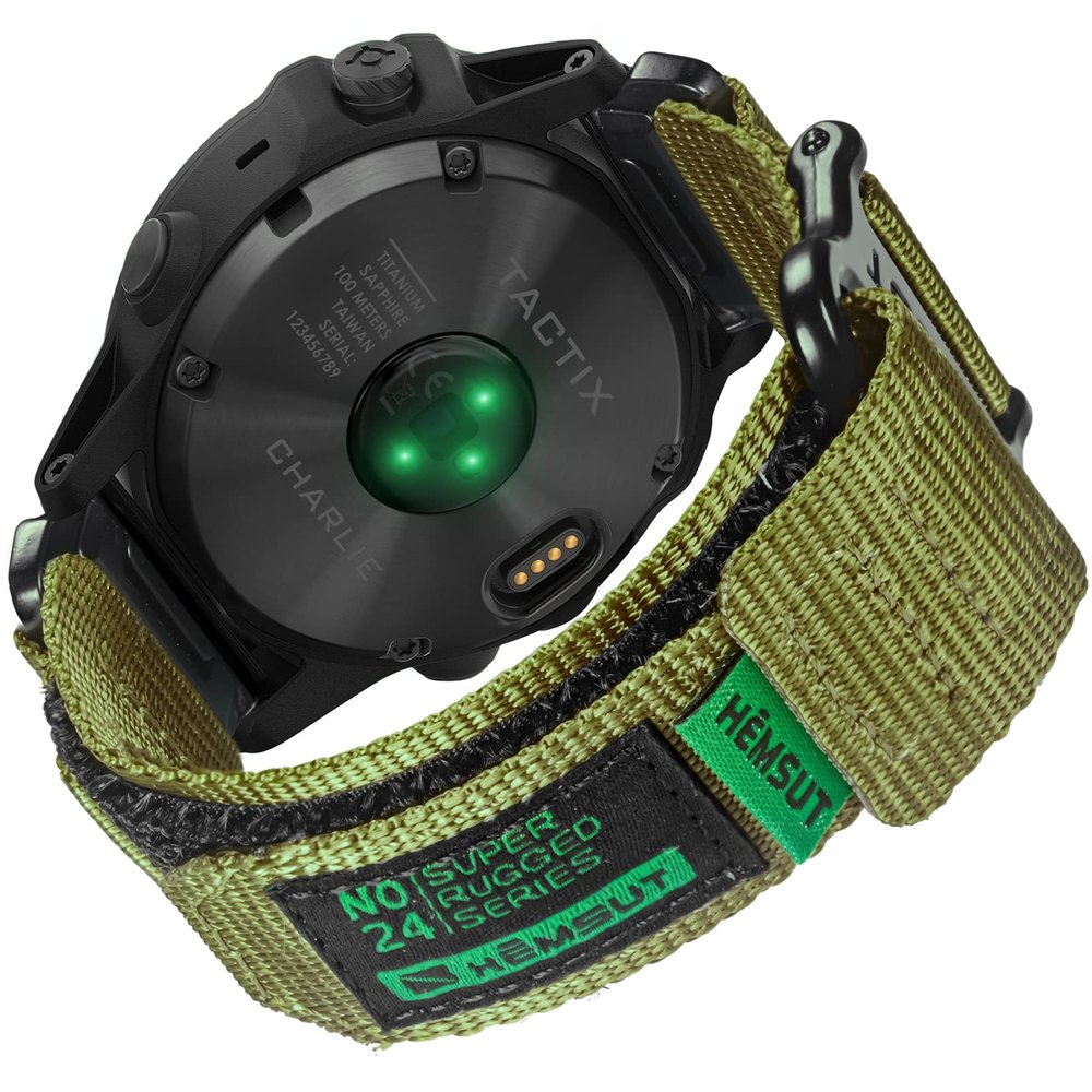 Compatible With Garmin Watch Band, Super Rugged Nylon Sports Strap With Woven Loop Design For Fenix/Forerunner/Approach/MARQ/Quatix/D2 Series, Tough Replacement Band For Men Women