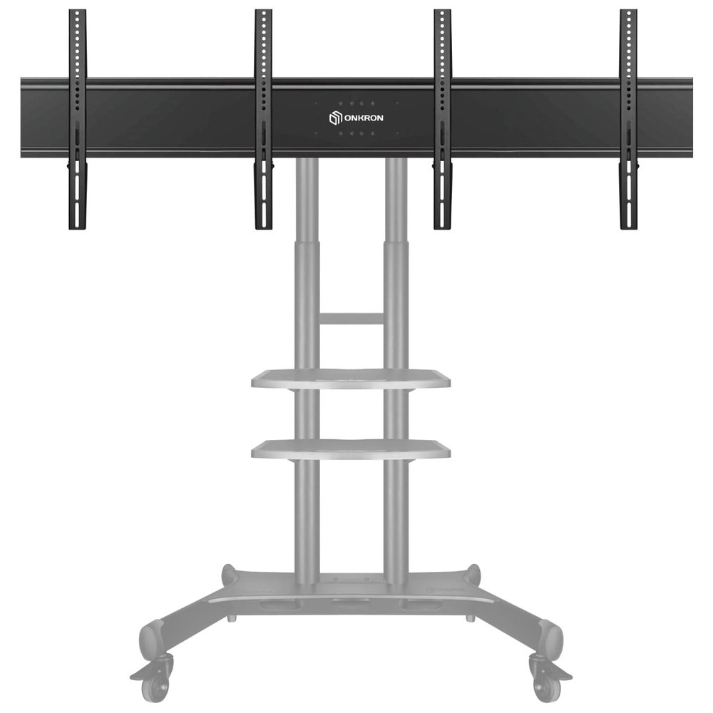 ONKRON Dual TV Mount for LCD LED OLED 4K Flat Curved Screens 40-65 Inches up to 100 lbs Each - Dual Screens Adapter for Mobile TV Stand TS1881 Dual VESA Compatible up to 600x400 (ADV-1881) Black