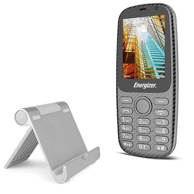BoxWave Stand and Mount Compatible with Energizer E24 - VersaView Aluminum Stand, Portable, Multi Angle Viewing Sturdy
