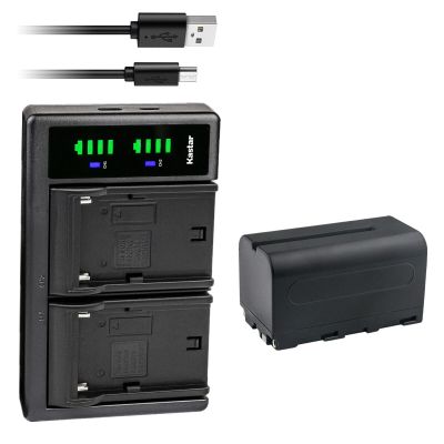 Kastar 1-Pack NP-F750 / NP-F770 Battery and LTD2 USB Charger Compatible with Lilliput 569/O 5", 663 7", 663/S2 7" LCD On-Camera Monitor, 664/O 7" On-Camera Monitor, 665/O/P Peaking Focus Video Monitor