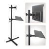 Arm Mount Floor-standing Monitor Stand 12"-27" Movable Single Monitor Stand Mount Height-adjustable Monitor Stand with Keyboard Bracket, Holds Up to 44lbs Monitor Stand - Monitor Arm ( Style : B ) view 1