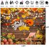 LTLYH 10x8ft Thanksgiving Backdrop Fall Harvest Pumpkin Turkey Background for Autumn Party Family Gathering School Festival Decorations Photo Booth Banner186 view 4