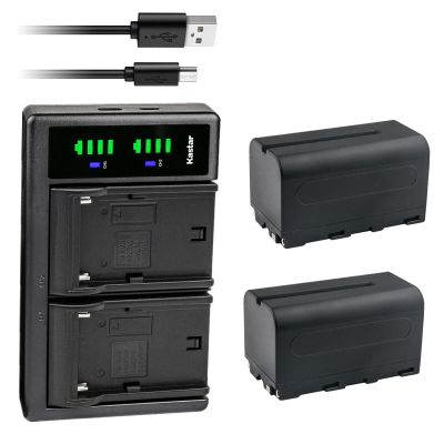 Kastar 2-Pack NP-F750 / NP-F770 Battery and LTD2 USB Charger Compatible with Viltrox DC-55 5.5" Professional 4K HDMI Monitor, DC70 II 7" LCD On-Camera Monitor, DC70 EX 7" 4K LCD On-Camera Monitor
