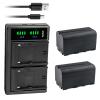Kastar 2-Pack NP-F750 / NP-F770 Battery and LTD2 USB Charger Compatible with Viltrox DC-55 5.5" Professional 4K HDMI Monitor, DC70 II 7" LCD On-Camera Monitor, DC70 EX 7" 4K LCD On-Camera Monitor view 1
