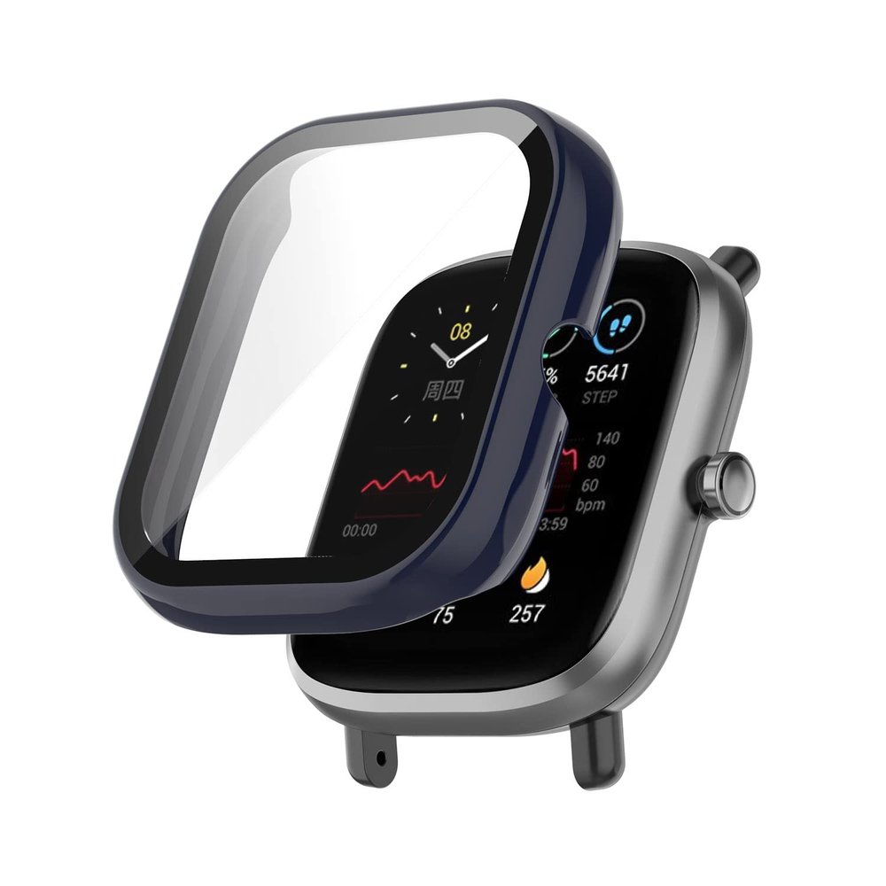 [2-Pack] Senter Case Built in Tempered Glass Screen Protector Compatible with Amazfit GTS2 mini, Hard PC Case Ultra-Thin Bumper Overall Protective Cover