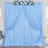 10ft x 10ft Wrinkle Free Baby Blue Backdrop Curtain for Parties, Polyester Blue Photo Backdrop Drapes 2 Panels 5x10ft for Wedding Party Photography Background Baby Shower Birthday Decor view 1