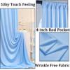 10ft x 10ft Wrinkle Free Baby Blue Backdrop Curtain for Parties, Polyester Blue Photo Backdrop Drapes 2 Panels 5x10ft for Wedding Party Photography Background Baby Shower Birthday Decor view 2