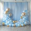 10ft x 10ft Wrinkle Free Baby Blue Backdrop Curtain for Parties, Polyester Blue Photo Backdrop Drapes 2 Panels 5x10ft for Wedding Party Photography Background Baby Shower Birthday Decor view 3