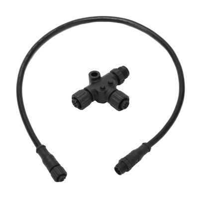 Bediffer for NMEA 2000 Drop Backbone Cable Multiport TConnector Marine Network Cables with TConnector 5 Pin Waterproof 0.5m for Garmin Networks, Boat/Yacht Series,Boat,Yacht
