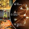 ZELUXDOT Fairy Lights Plug in,4Pack 100FT 300LEDs Waterproof Led String Lights,8Modes Remote Twinkle Light for Outdoor Indoor Christmas Wedding Birthday Garden Party Decorations,Silver Wire,Warm White view 2