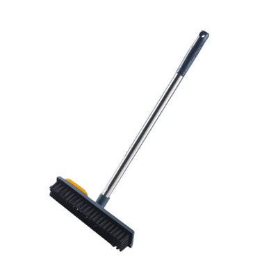DOITOOL Floor Scrub Brush Telescopic Handle Dual-use Scraper and Cleaner for Bathroom and Deck for Pet Hair and Stains Removal