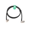 HangTon 12G 3G HD SDI Coaxial Video Cable 4K 60P Right Angle Male BNC to BNC 30cm Canare LV-61S for Blackmagic Komodo Alexa Atomos Broadcast Camera Monitor 30cm view 3