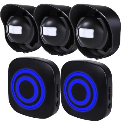 Shaogax 328ft Range Wireless Driveway Alarm Outside Weather Resistant Motion Sensor Alarm Security Alert-Protect Outdoor/Indoor Property-2 Receiver and 3 PIR Motion Detector-38 Chimes