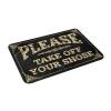 Please Take Off Your Shoes Non-Slip Carpet Rugs Rubber Backing Non Slip Rugs Indoor Doormat Machine Washable for Inside Floor Mats for Entryway 20"(W) x 32"(L) view 2