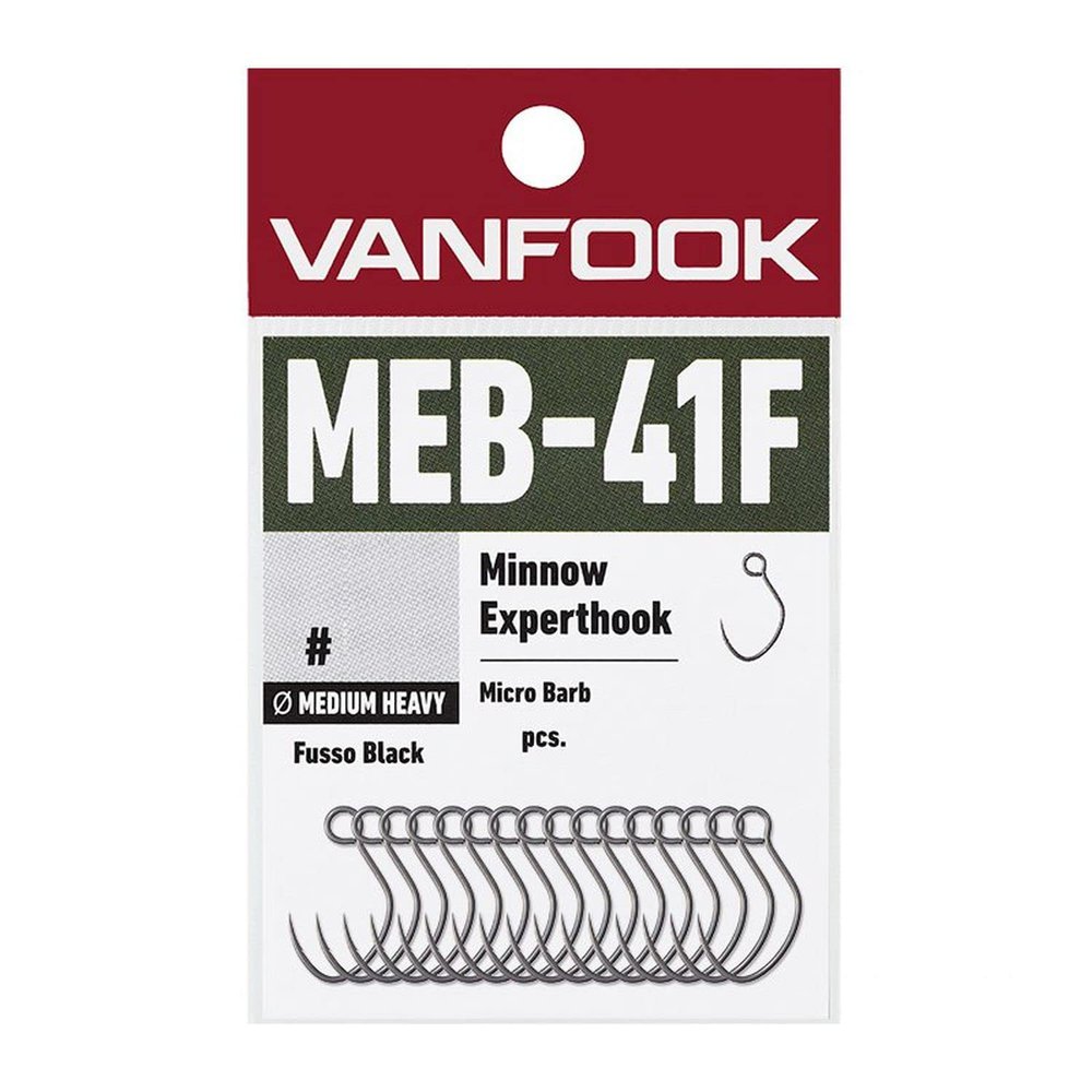 Vanfook 39863 Minnow Expert Medium Heavy Micro Barb MEB-41F Fusso Black #4