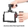Andoer Top Handle Video Cage Kit with Wooden Side Grip for Sony A7IV/A7III/A7II/A7R III/A7R II/A7S II view 4