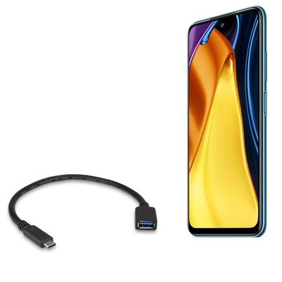 BoxWave Cable Compatible with Poco Xiaomi M3 Pro 5G - USB Expansion Adapter, Add USB Connected Hardware to Your Phone