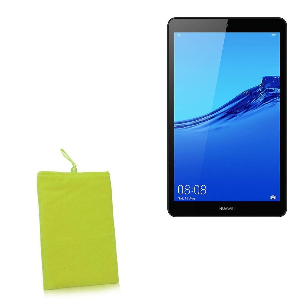 BoxWave Case Compatible with Huawei MediaPad M5 Lite 8.0 - Velvet Pouch, Soft Velour Fabric Bag Sleeve with Drawstring - Olive Green