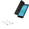 BoxWave Stand and Mount Compatible with BLU C5 Max - Pocket Aluminum Stand 3-in-1, Portable Multi Angle Viewing Riser - Metallic Silver view 1