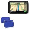 BoxWave Case Compatible with Tomtom Go Comfort (6 in) - SoftSuit with Pocket, Soft Pouch Neoprene Cover Sleeve Zipper Pocket - Super Blue