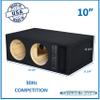 10" Dual Ported/Vented Competition Sub Box Subwoofer Enclosure Ground-Shaker Custom Subwoofer Enclosure view 2