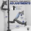 VIVO Dual Monitor Arm Extra Tall Mount for Screens up to 32 inches, Mechanical Height Adjustment, Full Articulating Heavy Duty VESA Stand with Desk C-clamp and Grommet, STAND-V012K view 3