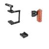 CAMVATE Basic Camera Cage Rig + DSLR Wood Wooden Handle Grip + Cold Shoe Mount view 1