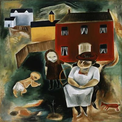 Maine Family : 1924 : Yasuo Kuniyoshi : Archival Quality Art Print