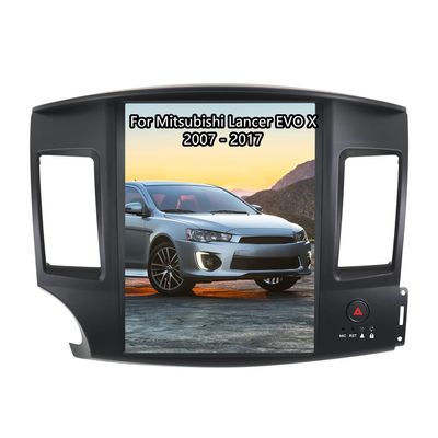 ZWNAV Tesla Style Touch Screen Android Car Radio for Mitsubishi Lancer EVO X 2007 2008 2009 2010 2011 2012 2013 Stereo in-Dash Navigation GPS Multimedia Player Wireless Carplay, with OEM Rockford