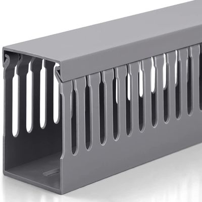 ZhiYo 3x3in Cable Raceway, 6.6FT(2xL3.3FT) Large Wire Tray, Cord Hider for Network Cable Management, Wire Covers for Cords Computer Under Desk, Cord Cover Wall Cable Hider Cable Cover, Gray