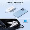 TROND Flat Plug Power Strip 5FT, Small Flat Extension Cord with Multiple Outlets, 4 AC and 4 USB Ports (2 USB C), Wall Mount 900J Surge Protector for Home Office Travel Dorm Room Essentials, White view 3