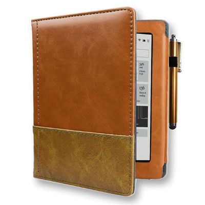 Book Cover for Capa Kobo Aura 6'' N514 2013 eReader Case with Flip Book for Kobo Aura 6 inch eBook (Color : Brown)