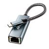 USB C to Gigabit Ethernet Adapter, RJ45 Type C Ethernet Converter, USB-C LAN Card NIC Adapter Supports Thunderbolt 3/4 for iPhone 15, Mac, MacBook Pro/Air, Laptop view 1