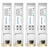 SFP RJ45 Copper Module, 10/100/1000BASE-T Gigabit SFP to RJ45 Mini-GBIC Transceiver for Cisco GLC-T(10/100/1000)/SFP-GE-T(10/100/1000), MikroTik, Supermicro Reach 100m - 4Pack view 1