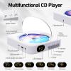 MICOCIOUS Bluetooth Portable Home CD Music Player with Remote Control, Timer, Built-in Speakers and LED Display - FM Radio Boombox (White) view 2