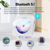 MICOCIOUS Bluetooth Portable Home CD Music Player with Remote Control, Timer, Built-in Speakers and LED Display - FM Radio Boombox (White) view 3