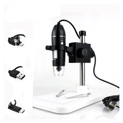 Lab Microscope Slides 50X To1600X Digital Microscope USB Zoom Camera Magnifier 8 LED Microscope Parts (Color : 3 in 1 USB Plastic, Magnification : 1000X)