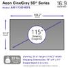 Elite Screens Aeon CineGrey 5D, 115 inch Diagonal 16:9, Edge Free Ceiling Light Rejecting and Ambient Light Rejecting Fixed Frame Projection Projector Screen for Movie Home Theater, AR115DHD5 view 3