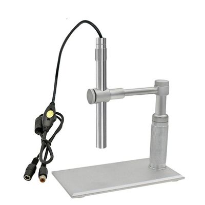 Lab Microscope Slides 2MP 1-500X Zoom USB Microscope, 8 LED Diameter 12mm AV Microscope with Metal Bracket Microscope Parts (Color : AV Type with Stand)