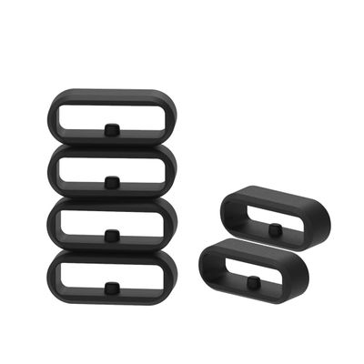 6-Pack Band Keepers Compatible for Garmin forerunner 265S/forerunner 255S Music/255S/Vivomove 3s/vivoactive 4s/venu 2s Watch Bands, Silicone Fastener Rings Security Loop/Holder/Retainer (Black-6pcs)