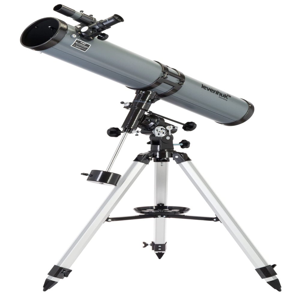 Levenhuk Blitz 114 Plus 114 mm Powerful Newtonian Reflector Telescope with 228x Magnification Power and Extended Accessories Set, Suitable for Amateurs and Beginners