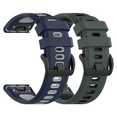 [2 Pack] Watch Band Compatible for Garmin Forerunner 955/955 Solar/945/935/745 Sport Quick Fit Wristband for Garmin Instinct, Instinct 2 Solar, Descent G1 Smart Watch Silicone Band Strap (2 Pack C)