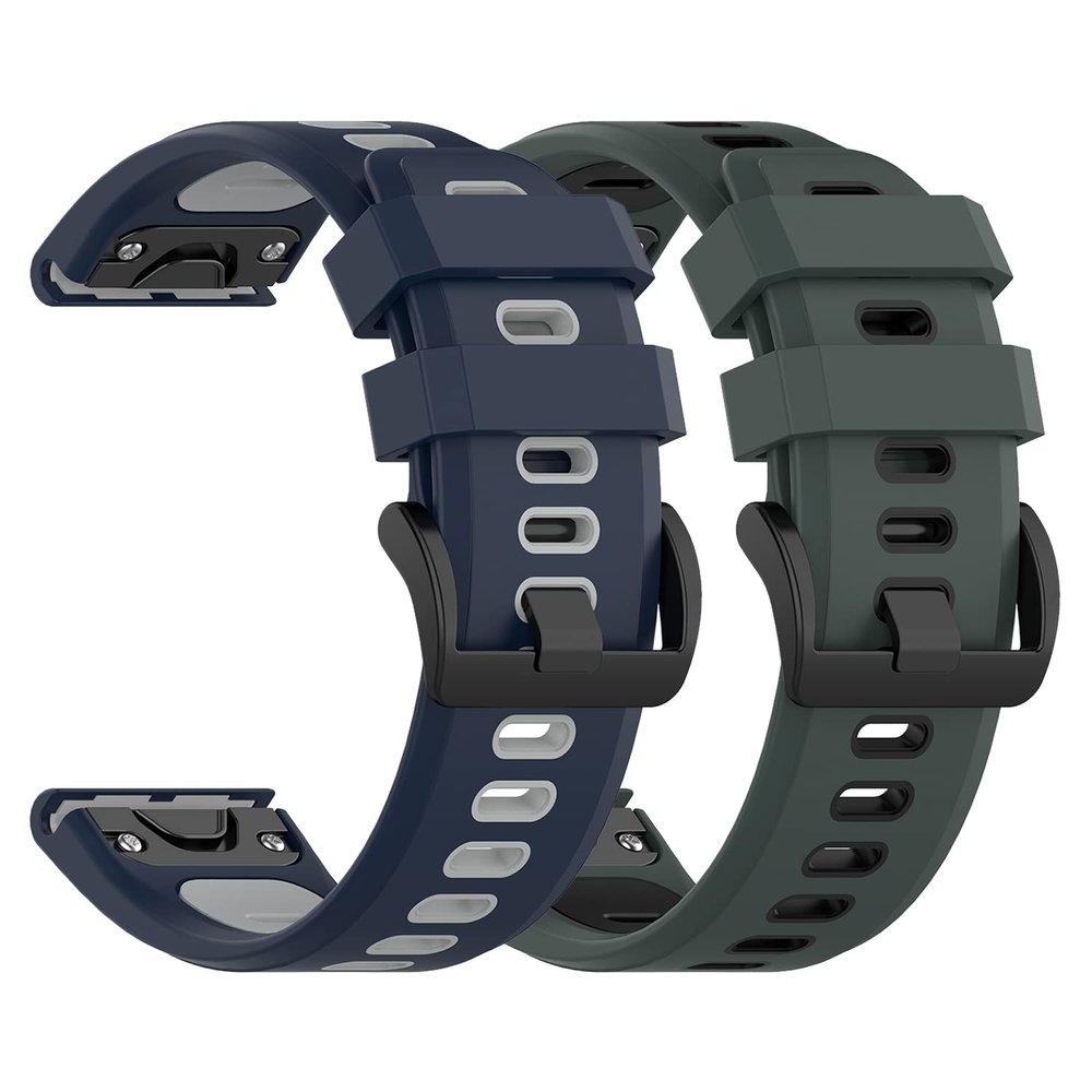 [2 Pack] Watch Band Compatible for Garmin Forerunner 955/955 Solar/945/935/745 Sport Quick Fit Wristband for Garmin Instinct, Instinct 2 Solar, Descent G1 Smart Watch Silicone Band Strap (2 Pack C)