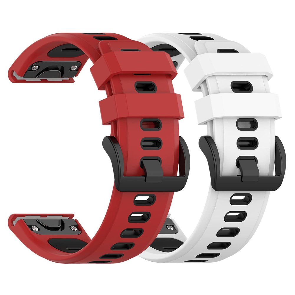 [2 Pack] Watch Band Compatible for Garmin Forerunner 955/955 Solar/945/935/745 Sport Quick Fit Wristband for Garmin Instinct, Instinct 2 Solar, Descent G1 Smart Watch Silicone Band Strap (2 Pack D)