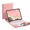 SENLAN Keyboard case for iPad Air 13'' M3 M2 2025 2024 /iPad Pro 12.9'' 6th 5th 4th 3rd Generation, Touchpad Magnetic Detachable Bluetooth Keyboard Slim Smart Touch Keyboard Round Key, Pink view 1