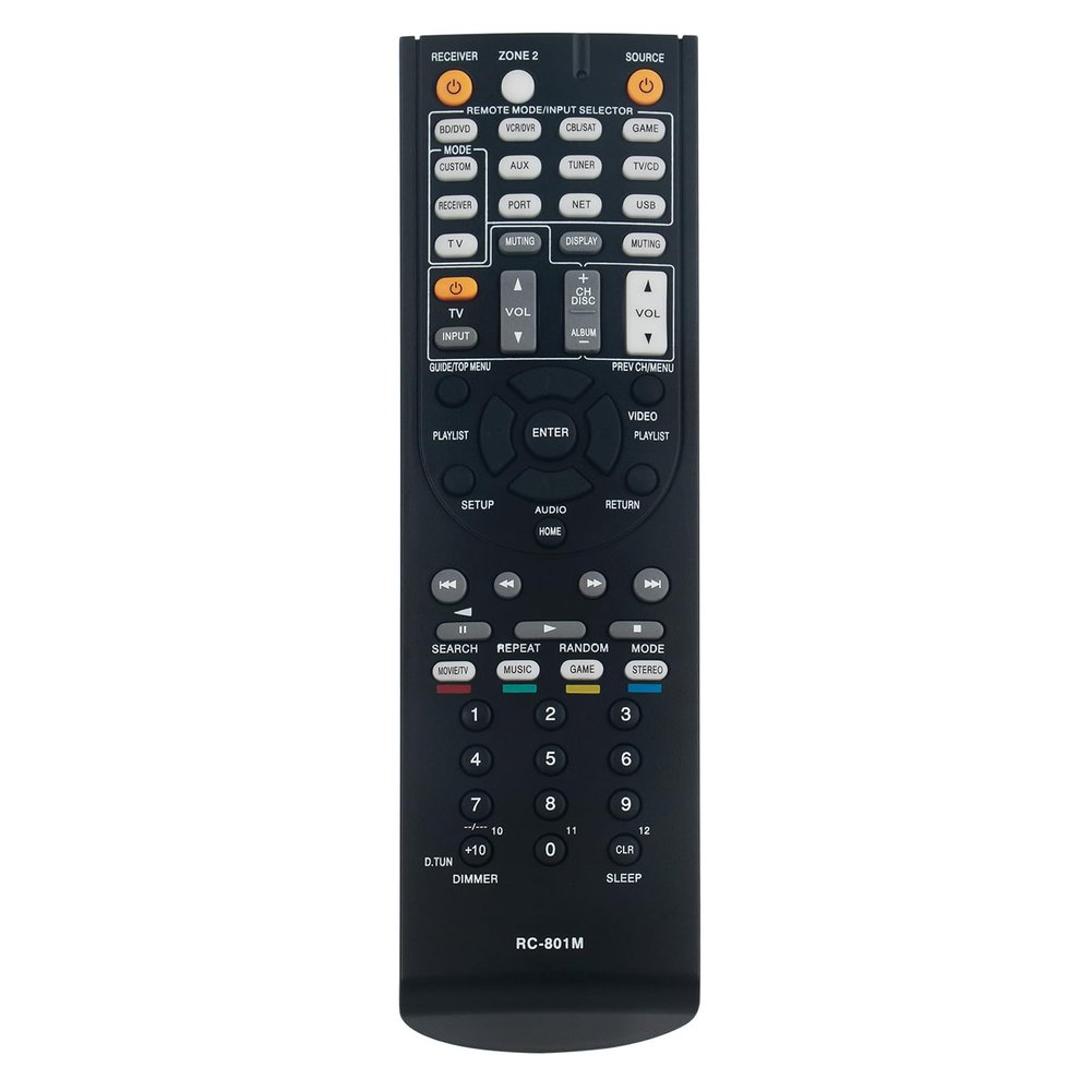 AIDITIYMI RC-801M Replacement Remote Control Compatible with Onkyo AV Receiver HT-R690 TX-NR509 HT-R648 HT-R990 HT-S7400 HT-S8400 HT-S9400 HT-S9400THX HT-RC360