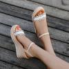 ZBYY Womens Open Toe Espadrilles Dressy Platform Sandals Summer Slip on Elastic Ankle Strap Bohemia Wedges Sandals view 3